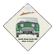Austin Healey Sprite MkI 1958-61 Car Window Hanging Sign